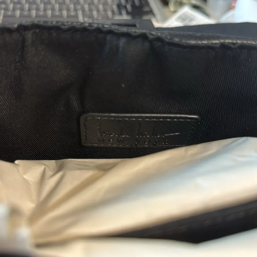 Nicole Miller Black Textured Handbag